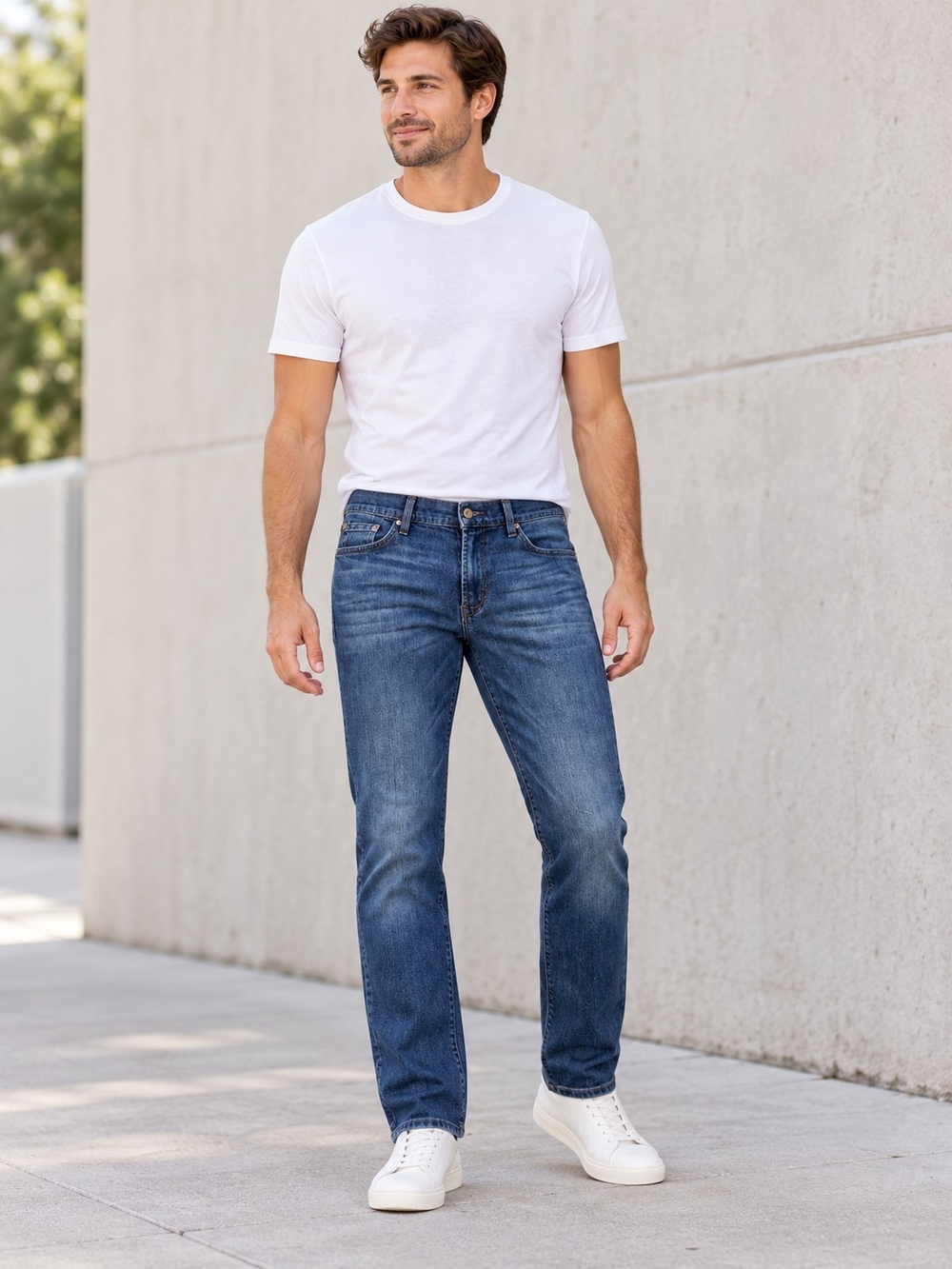 7 For All Mankind Slimmy Luxe Performance Blue Jeans Men’s 36x27